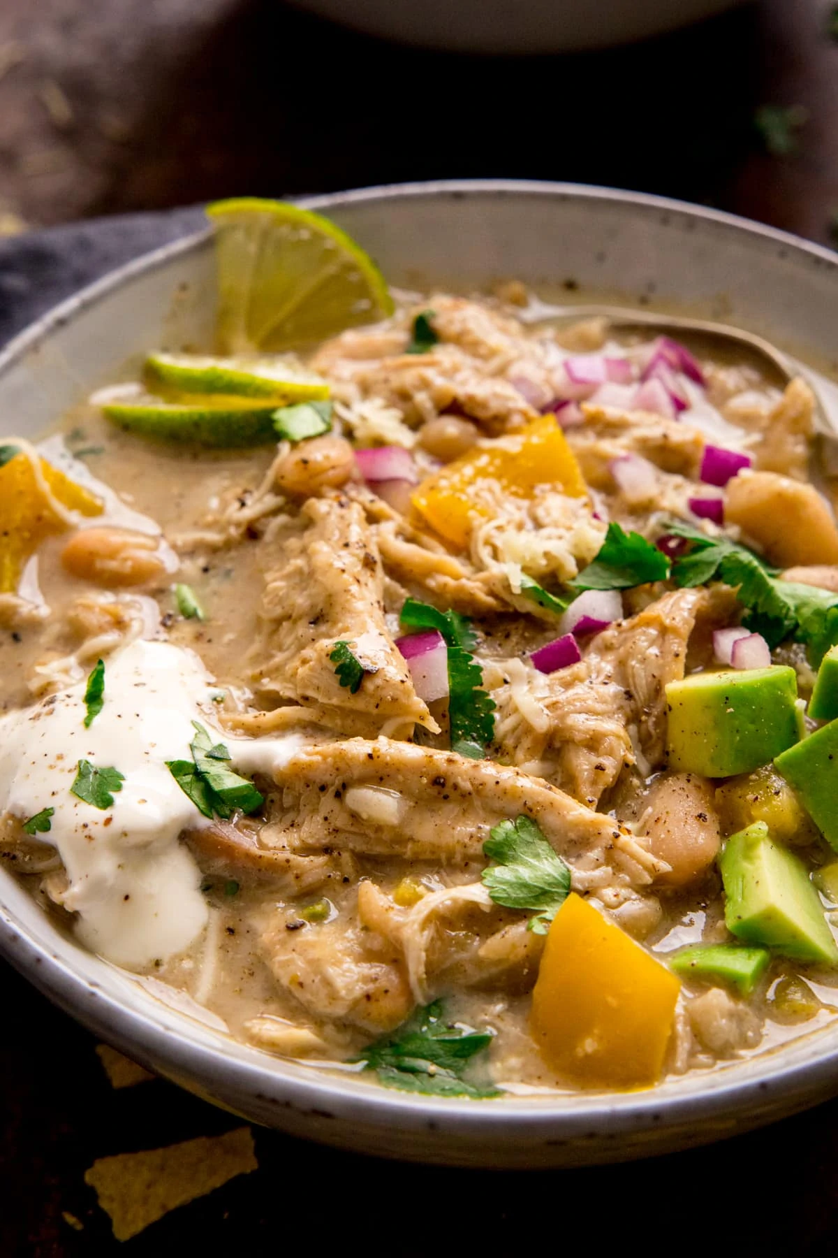 White Chilli Chicken Con Carne Style on Kitchen Sanctuary
