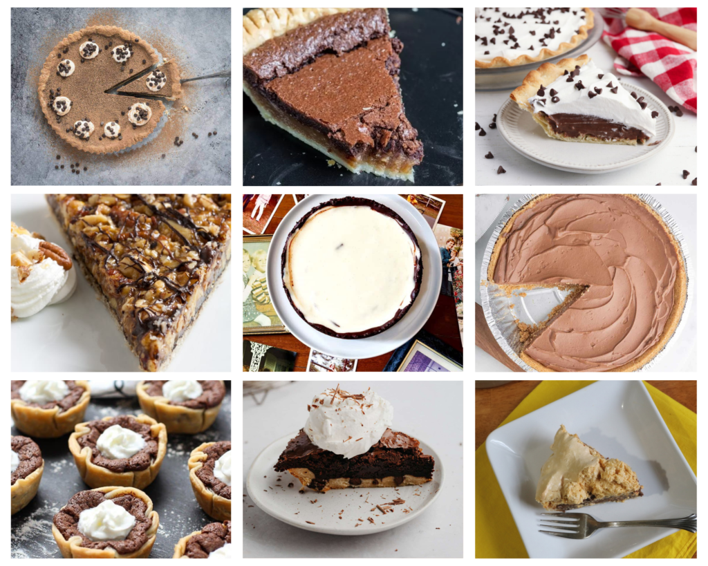 14 Ways to Use Chocolate for Pie Recipes at www.theaffordablefoodie.com