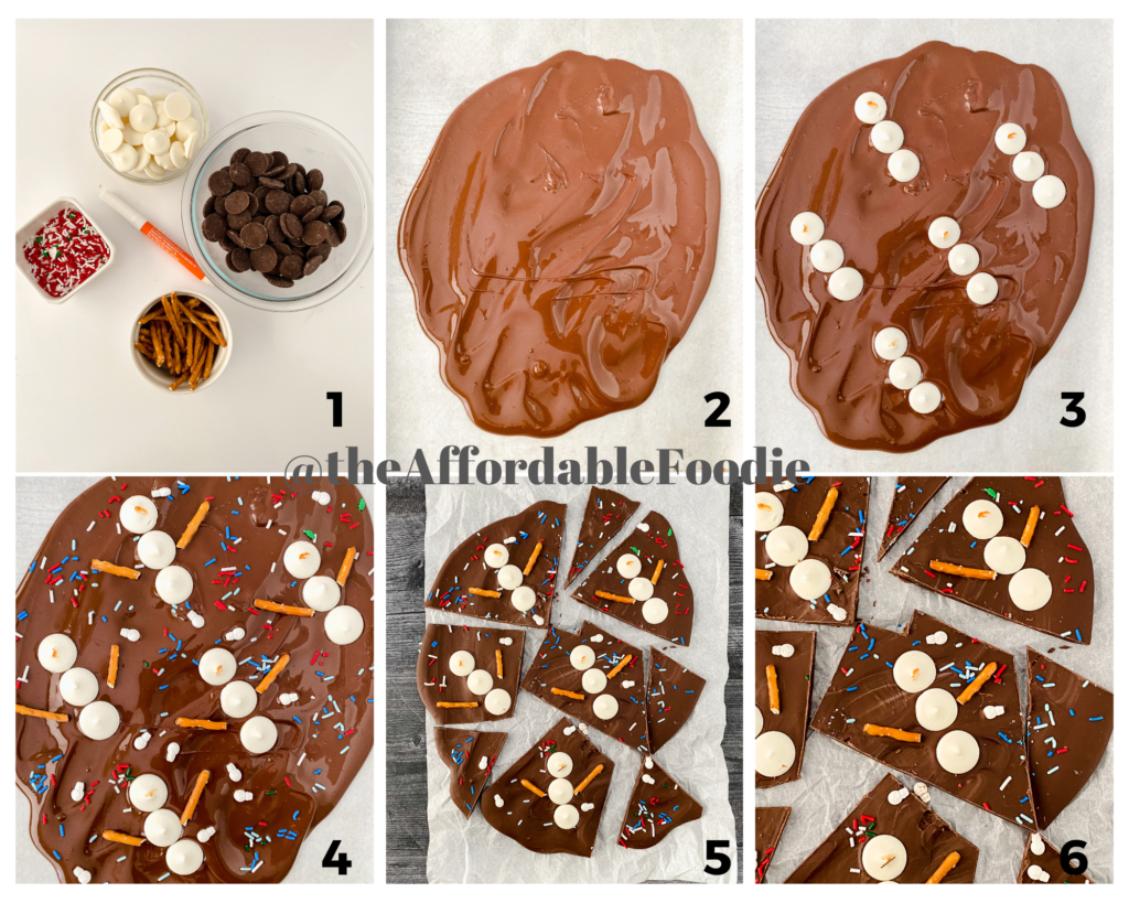 Easy-to-Make Snowman Bark Recipe at www.theaffordablefoodie.com