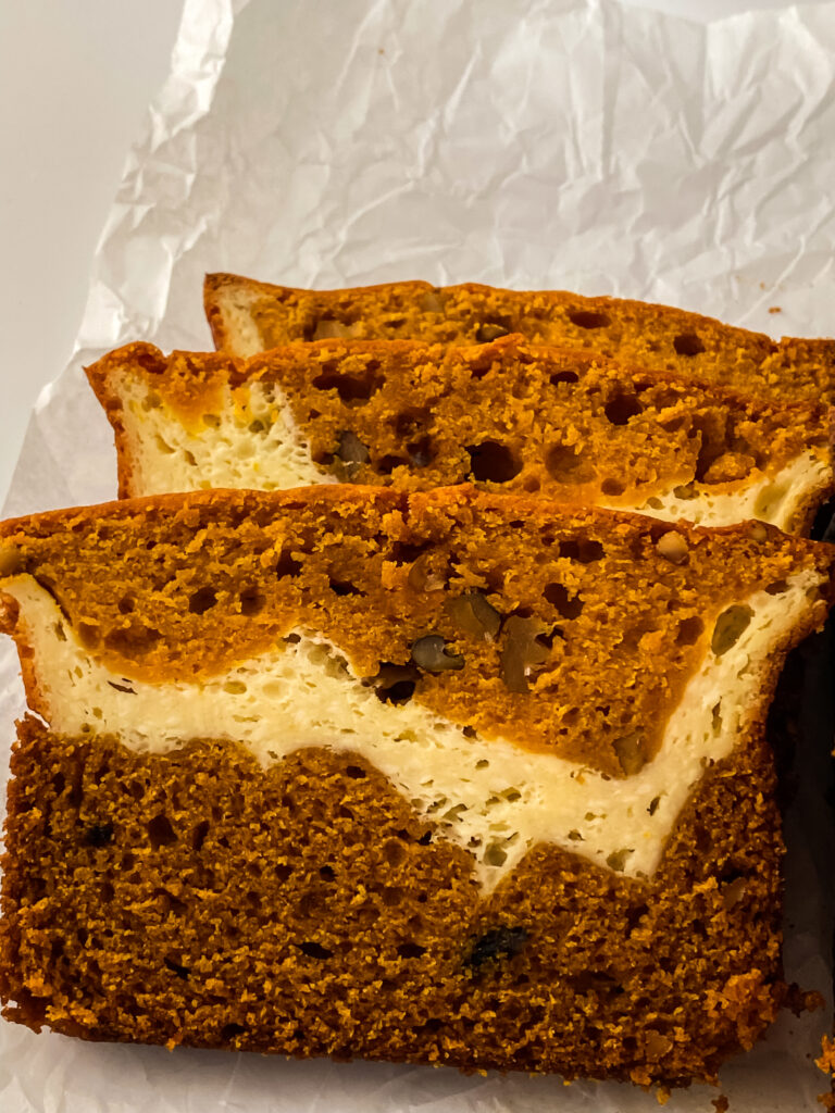 Cream Cheese Pumpkin Bread at www.theaffordablefoodie.com