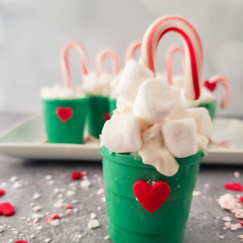 Grinch Bomb Cups at www.theaffordablefoodie.com