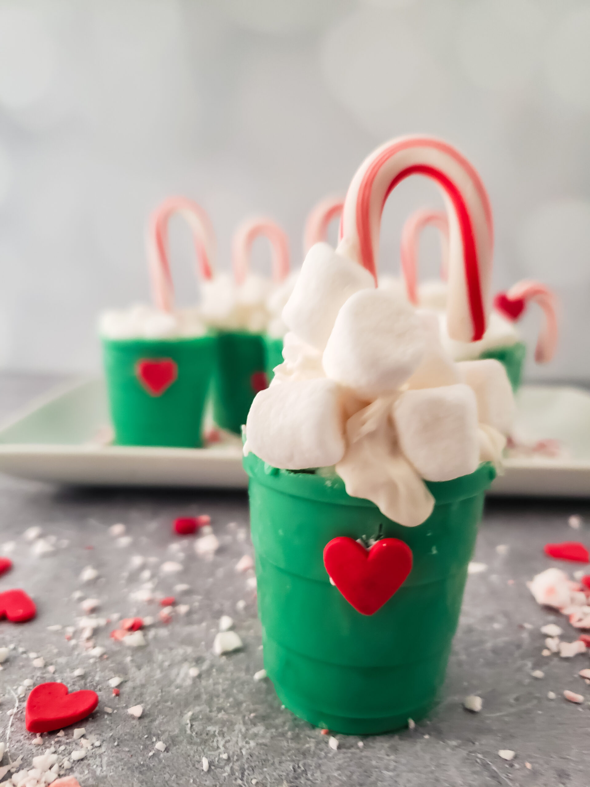 Grinch Bomb Cups at www.theaffordablefoodie.com