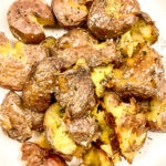 Roasted Smashed Potatoes at www.theaffordablefoodie.com