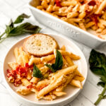 Feta Pasta at www.theaffordablefoodie.com