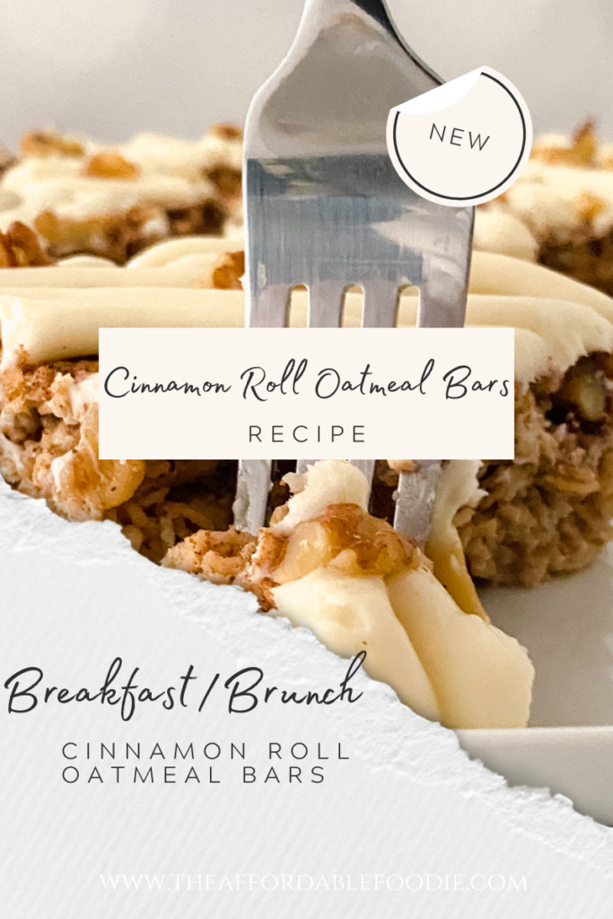 Cinnamon Roll Oatmeal Bars