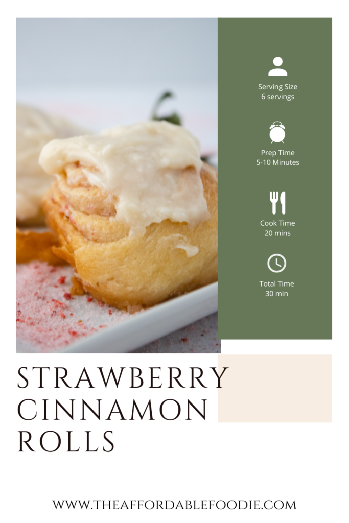 strawberry cinnamon rolls graphic