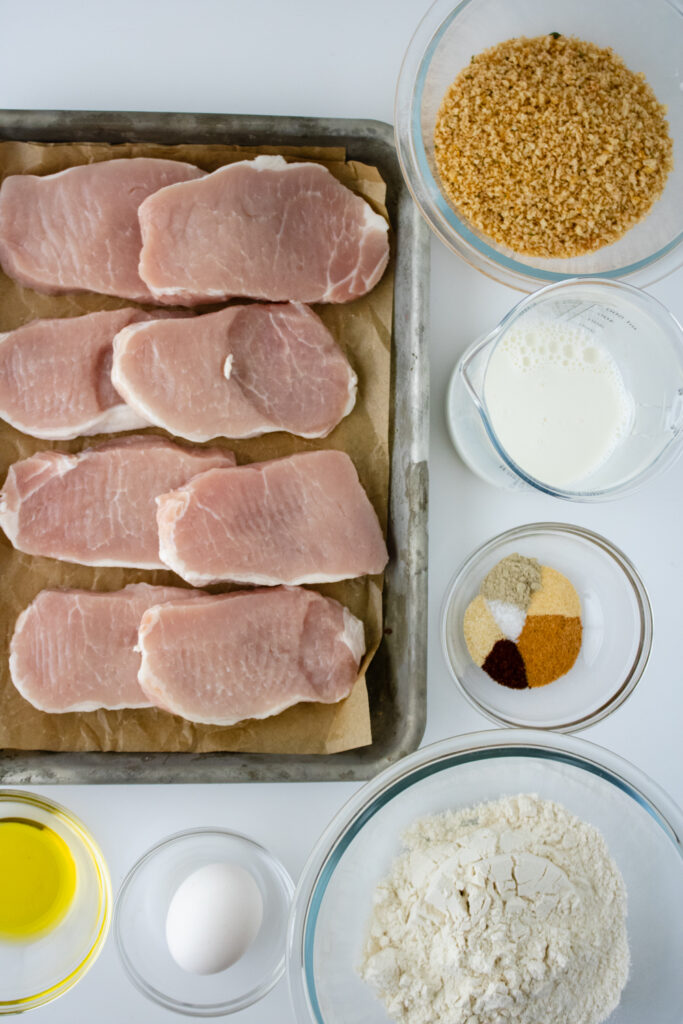 Ingredients for Air Fryer Pork Chops