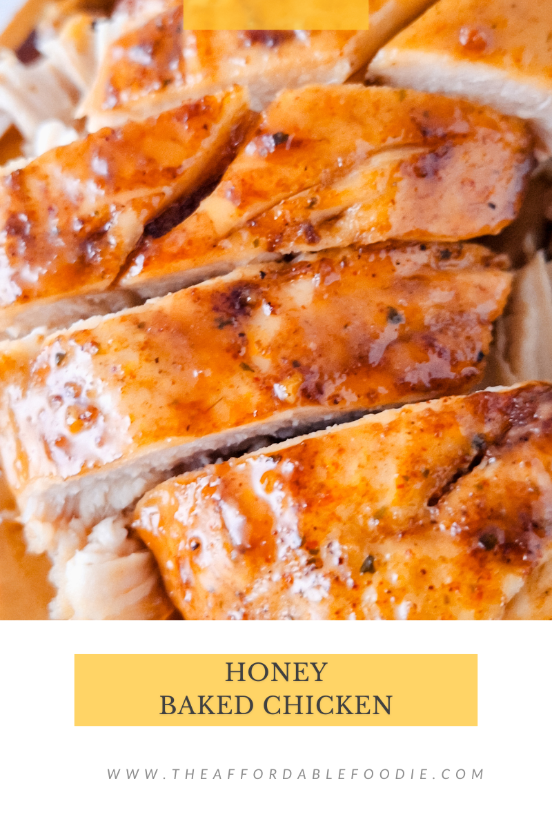 Tender honey baked chicken glazed with a golden, sticky honey sauce for the perfect balance of sweet and savory flavors, baked until juicy and caramelized.