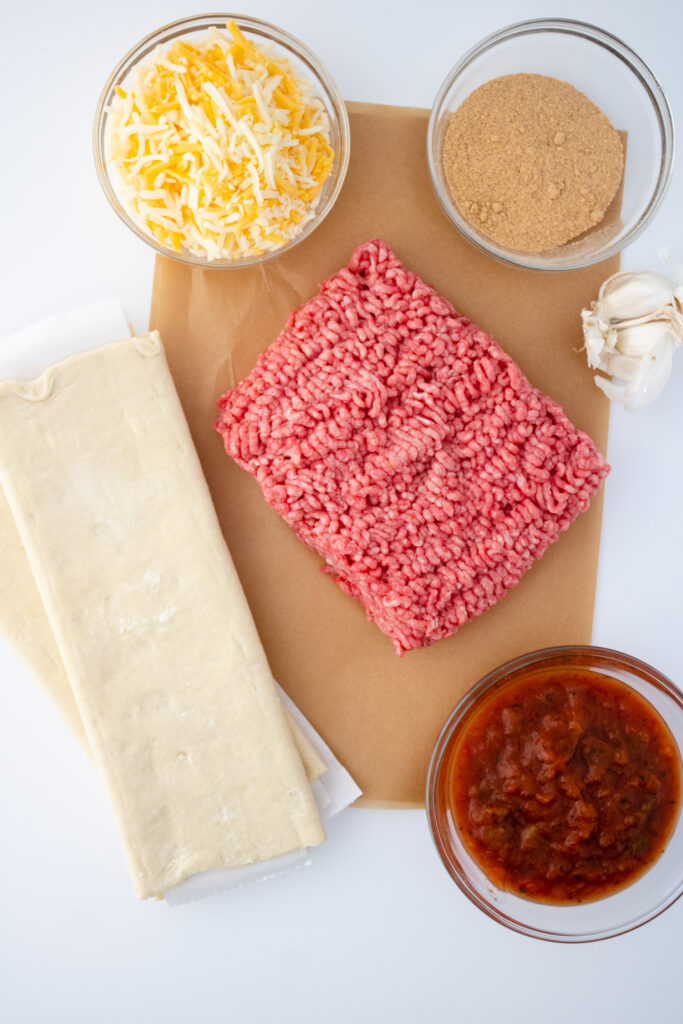 ingredients for taco pinwheels