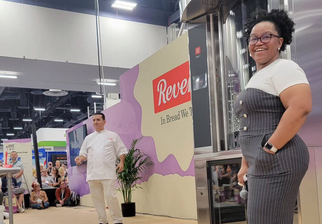 Cydni Mitchell Hodges of Sweet Fest and The Affordable Foodie hosting an industry event alongside Food Network star, Buddy Valastro, showcasing her connection to the food community and passion for supporting culinary creatives.
